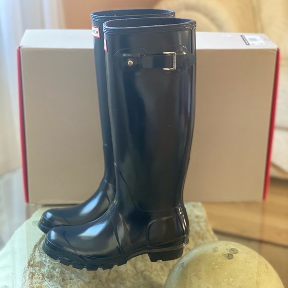 ☔️🆕 CLASSIC HUNTER BOOT GLOSS NAVY BLUE☔️ - Picture 11 of 13